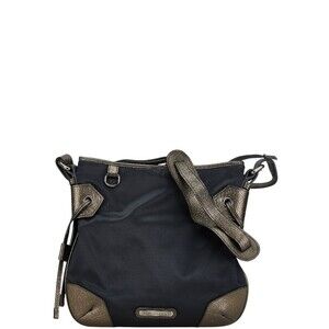 Burberry crossbody shoulder bag black Khaki Green nylon leather
